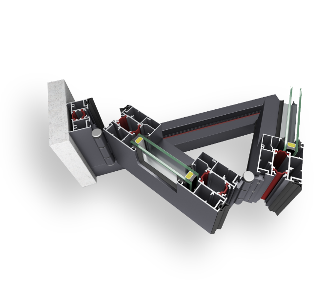 Aluminum folding door system